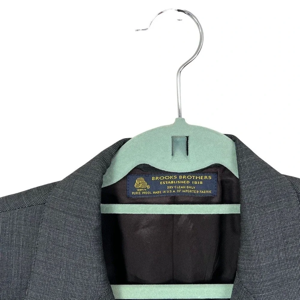 Brooks Brothers Wool Suit Blazer Sport Coat Men Lined Single Vent Gray Size 46L*